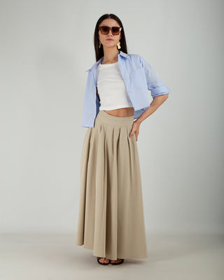 Gonna Ampia Tasche Beige