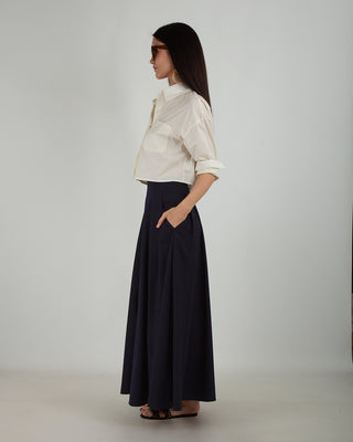 Gonna Ampia Tasche Blu