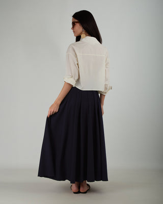 Gonna Ampia Tasche Blu