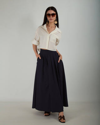 Gonna Ampia Tasche Blu