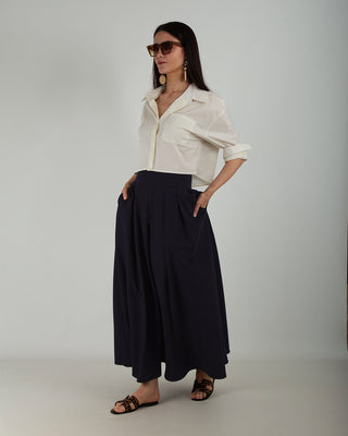 Gonna Ampia Tasche Blu