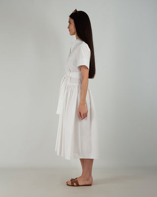 Abito 100% Cotone MM Cintura Bianco