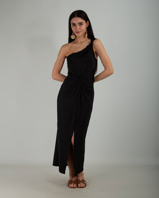 Abito Lungo Monospalla Black