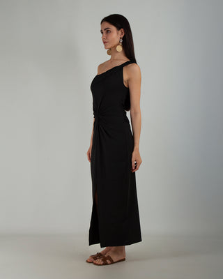 Abito Lungo Monospalla Black