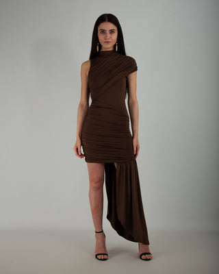Abito Drappeggiato Choco