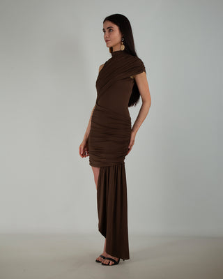 Abito Drappeggiato Choco