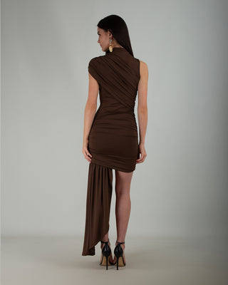 Abito Drappeggiato Choco