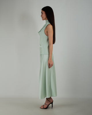 Completo in Raso Canary Green