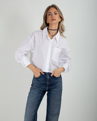 Camicia Crop Taschino White