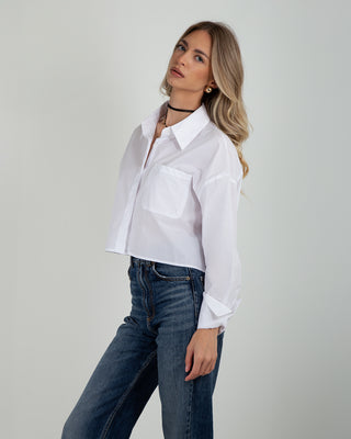 Camicia Crop Taschino White