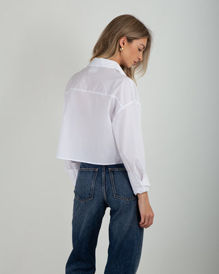 Camicia Crop Taschino White