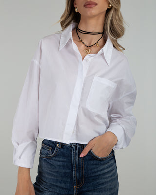Camicia Crop Taschino White