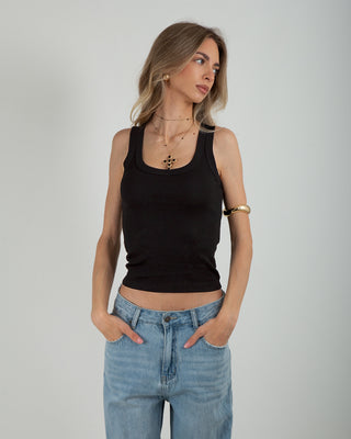 Canotta Costina Basic Nero