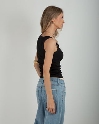 Canotta Costina Basic Nero