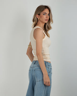 Canotta Costina Basic Burro