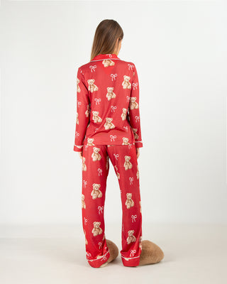 Pigiama Teddy Rosso
