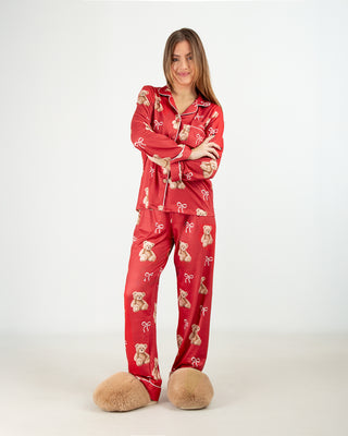 Pigiama Teddy Rosso