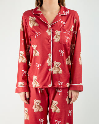 Pigiama Teddy Rosso