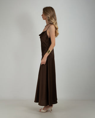 Abito Lungo Satin Moro