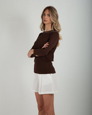 Maglia Costina M.3/4 Unito Coffee