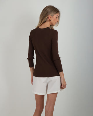 Maglia Costina M.3/4 Unito Coffee