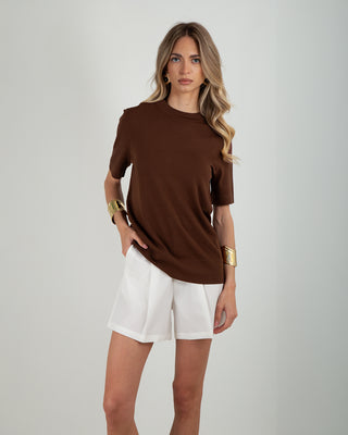 Maglia MM Viscosa Coffee
