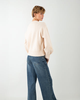 Maglione Fiori Strass