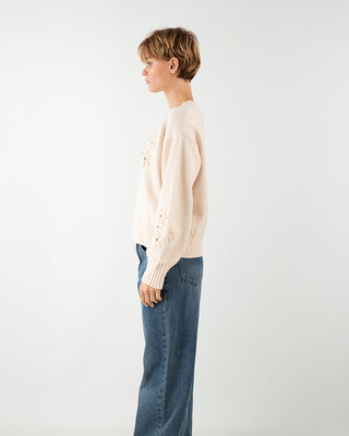 Maglione Fiori Strass