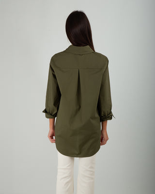 Camicia Basic Cotone Army Green