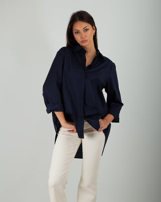 Camicia Basic Cotone Navy