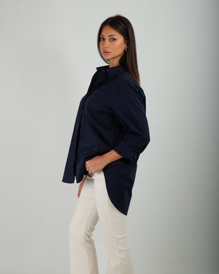 Camicia Basic Cotone Navy