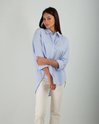 Camicia Basic Cotone Light Blue