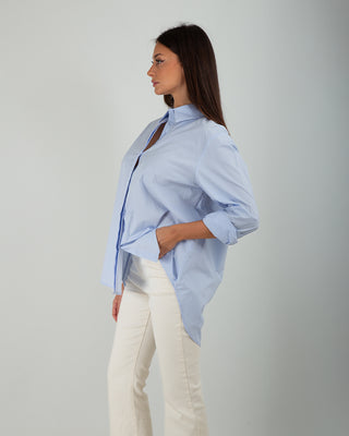 Camicia Basic Cotone Light Blue