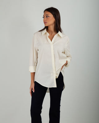 Camicia Basic Cotone Beige