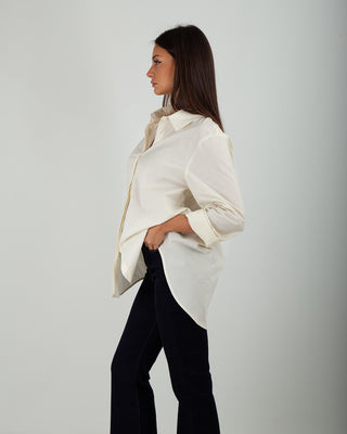 Camicia Basic Cotone Beige