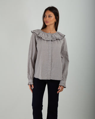 Camicia Quadri con Rouge Colletto Moro