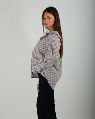 Camicia Quadri con Rouge Colletto Moro