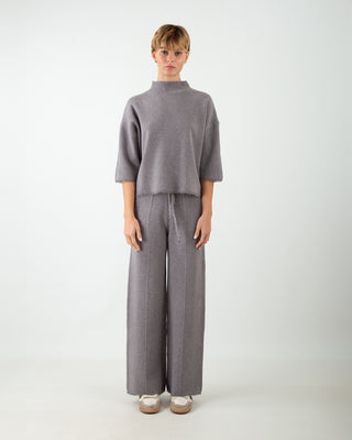 Completo in Maglia Frange Grigio