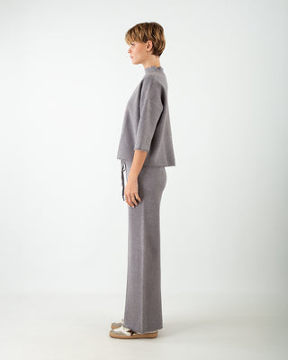 Completo in Maglia Frange Grigio