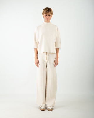 Completo in Maglia Frange Panna