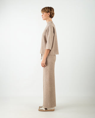 Completo in Maglia Frange Taupe