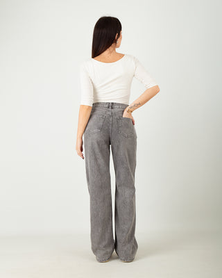 Jeans Straight Grigio Chiaro