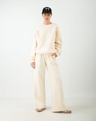 Tuta Over in Felpa Panna