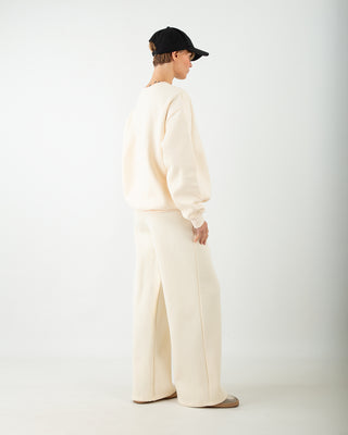 Tuta Over in Felpa Panna