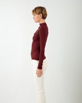 Maglia Lupetto Cut Out Nodo Bordeaux